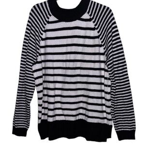 Time and Tru Striped Crewneck Sweater, P2P:24.5”, L:29.5”